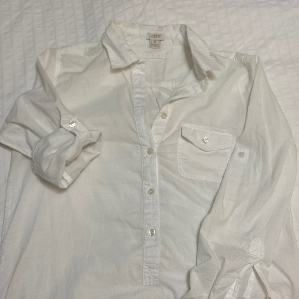 White tunic blouse Beach coverup
